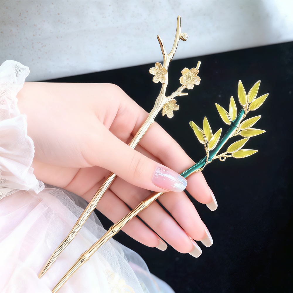 Tech Accessories Women - Pauzinhos de Cabelo de Liga Esmaltada