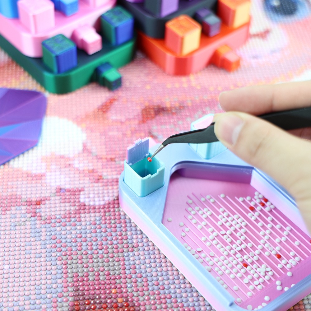 Useful Tech Accessories - Bandeja Multicolorida para Pintura Diamante com