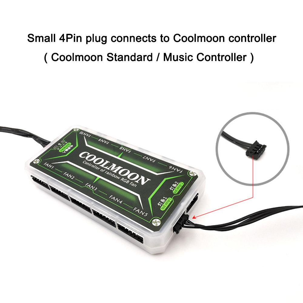 Coolmoon 5v pequeno 4pin rgb c - Tech Accessories Pc avaliação e preço