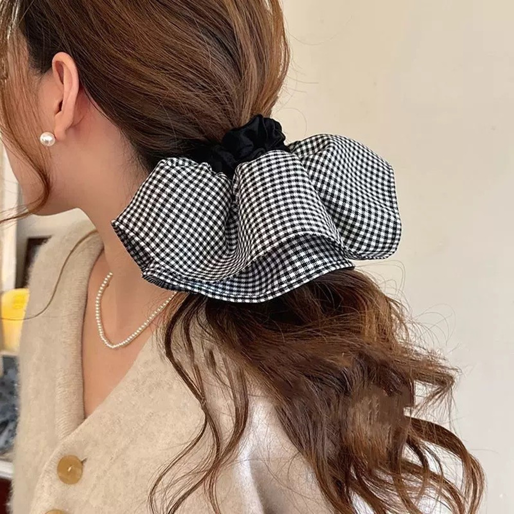 Laços de cabelo xadrez extra g - Hi Tech Accessories avaliação e preço